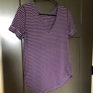 Purple stripe lululemon T-shirt